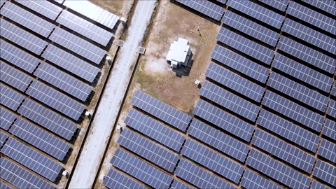 4k Footage of solar panel use for industry and future  technology.