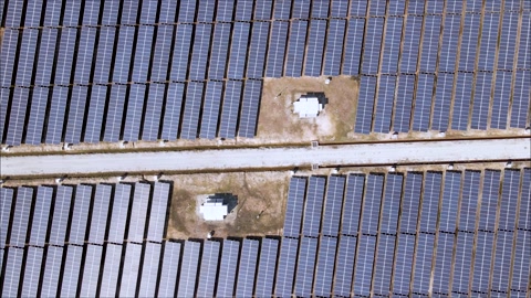 4k Footage of solar panel use for industry and future  technology.