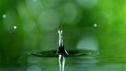 fresh green leaf with water drop, relaxation concept