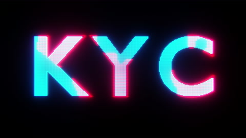 Know Your Customer (KYC) Neon HUD 3D Animation Typography