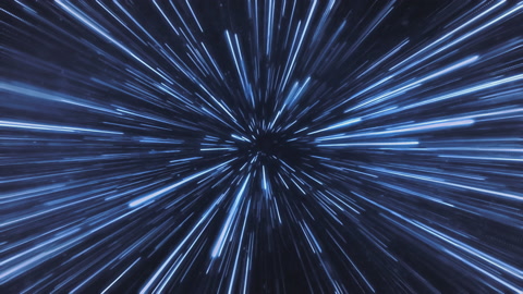 Classical light speed space warp jump effect.