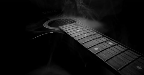 Classical guitar closeup with sliding in