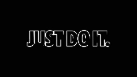 JUST DO IT Nike Sign. Seamless neon animation Nike sports brand logo.