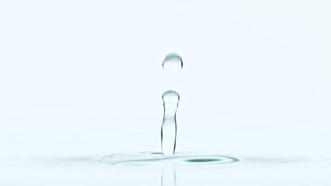 Super slow motion of water drop in detail.