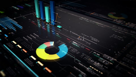 Business Infographic Presentation Display Screen