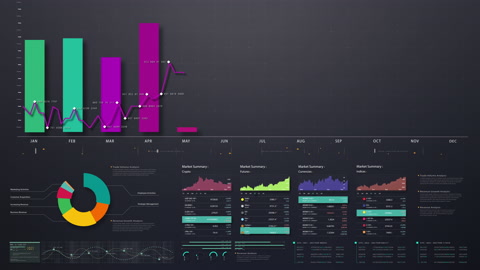 Business Infographic Presentation Display Screen