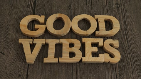 Good vibes, text words typography written with wooden letter, life and busi..