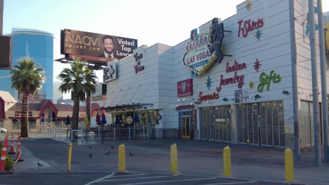 Closed Souvenir Shop On The Las Vegas Stripの動画素材