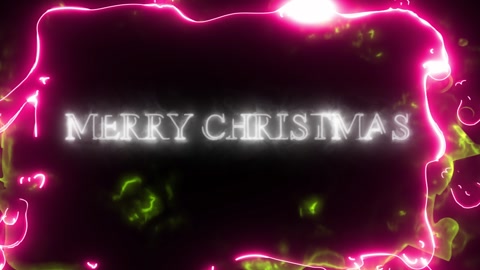 Christmas Wishes Glowing Typography Digital Rendering