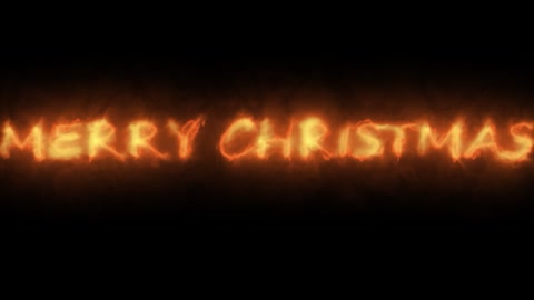 Christmas Wishes Glowing Typography Digital Rendering