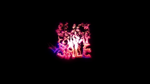 Black Friday Glow pink neon Abstract Lightning text animation