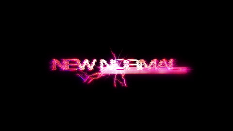 New Normal Glow pink neon Abstract Lightning text animation