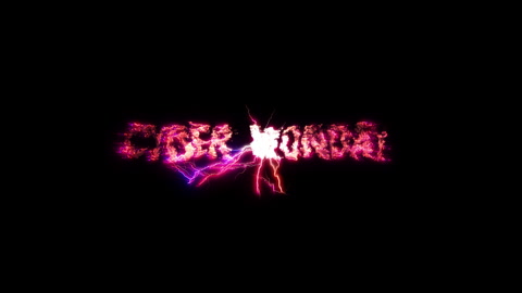 Cyber Monday Glow pink neon Abstract Lightning glitch text