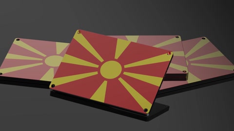 Macedonia logo Illustrative 3D Animation International Signal in Action