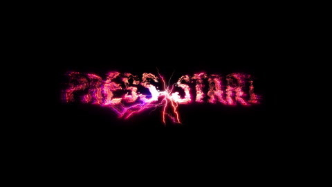 Press Start glow pink neon abstract Lightning text animation