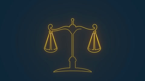 Law firms scales of justice logo animation	