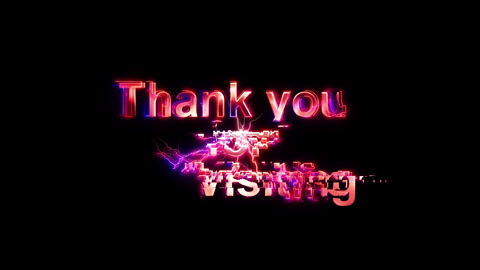 Thank you for visiting pink neon abstract lightning glitch text